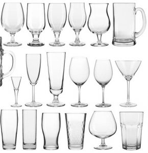 glassware items